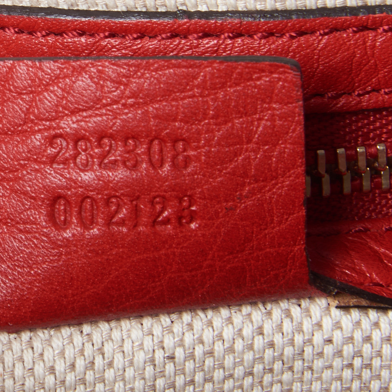 Pebbled Calfskin Large Soho Shoulder Bag Red