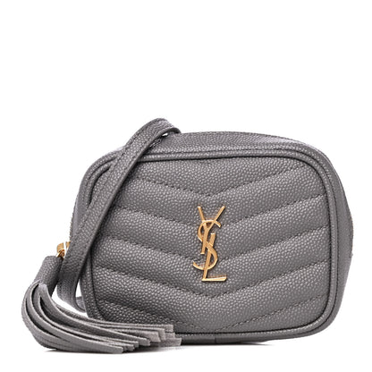 Saint Laurent Grain De Poudre Matelasse Monogram Baby Lou Camera Bag Fog 1 of 7