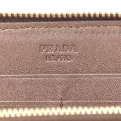 Prada Nappa Gaufre Zip Around Wallet Cammeo 5 of 9