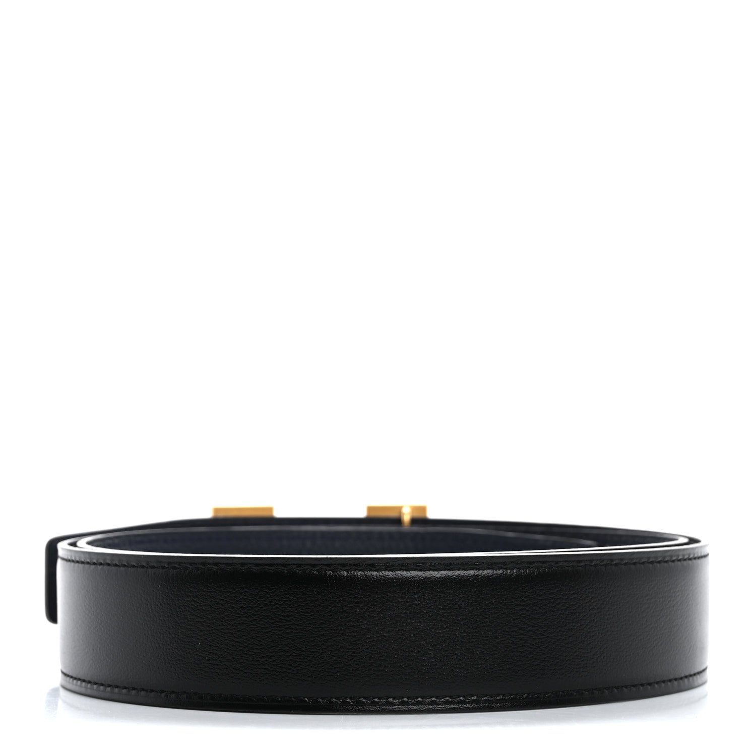 Hermes Box Togo 32mm Guilloche H Belt 90 36 Black Bleu Nuit 2 of 8