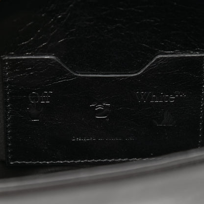 Off-White Calfskin Swiss Binder Flap Bag Black 6 of 12