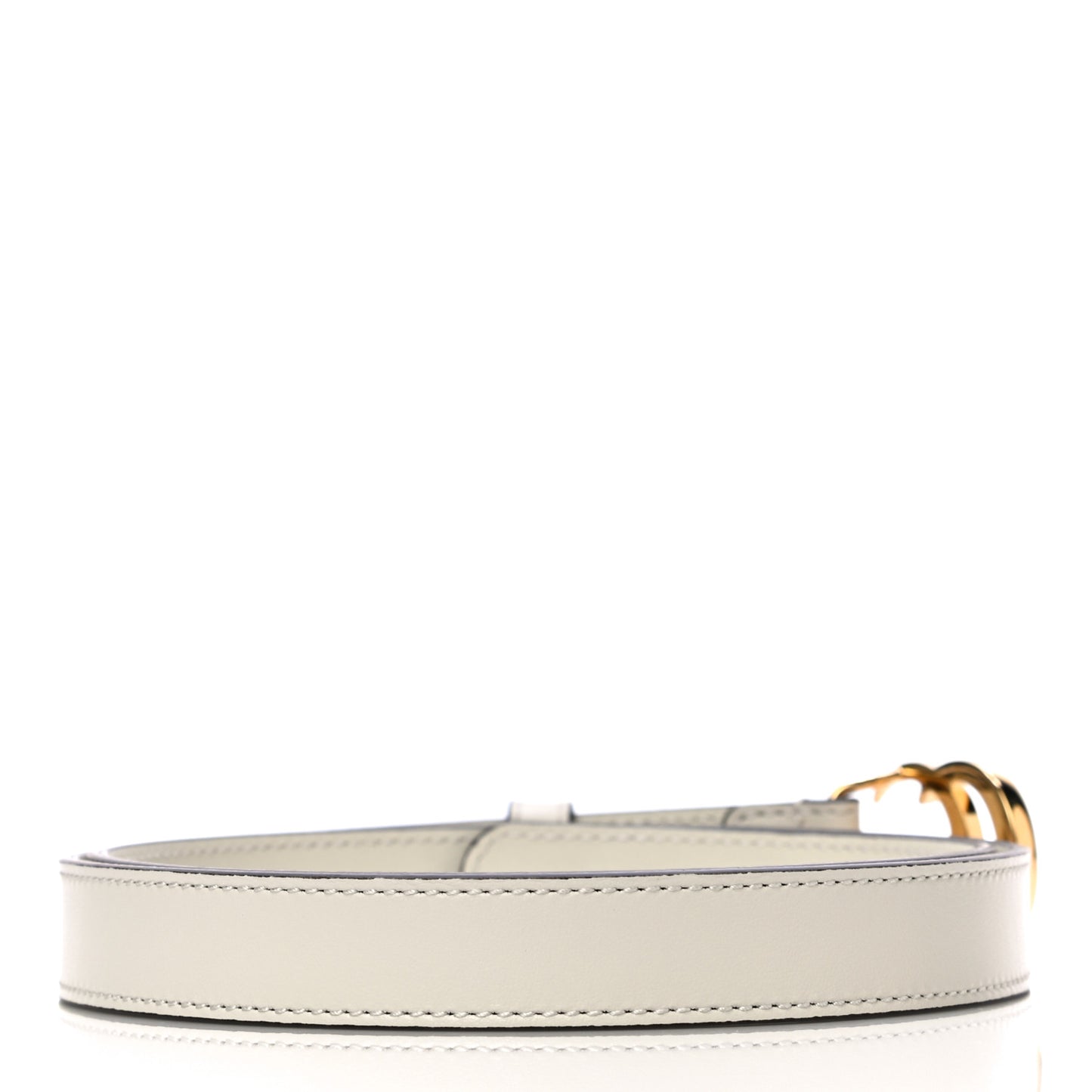 Plutone Calfskin Double G 20mm Belt 80 32 Mystic White