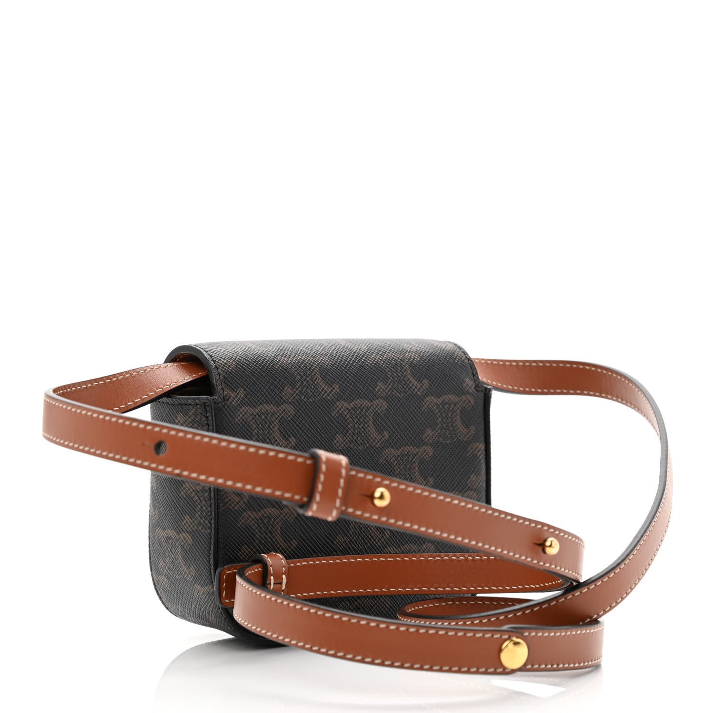 Triomphe Canvas Calfskin Mini Triomphe Tan