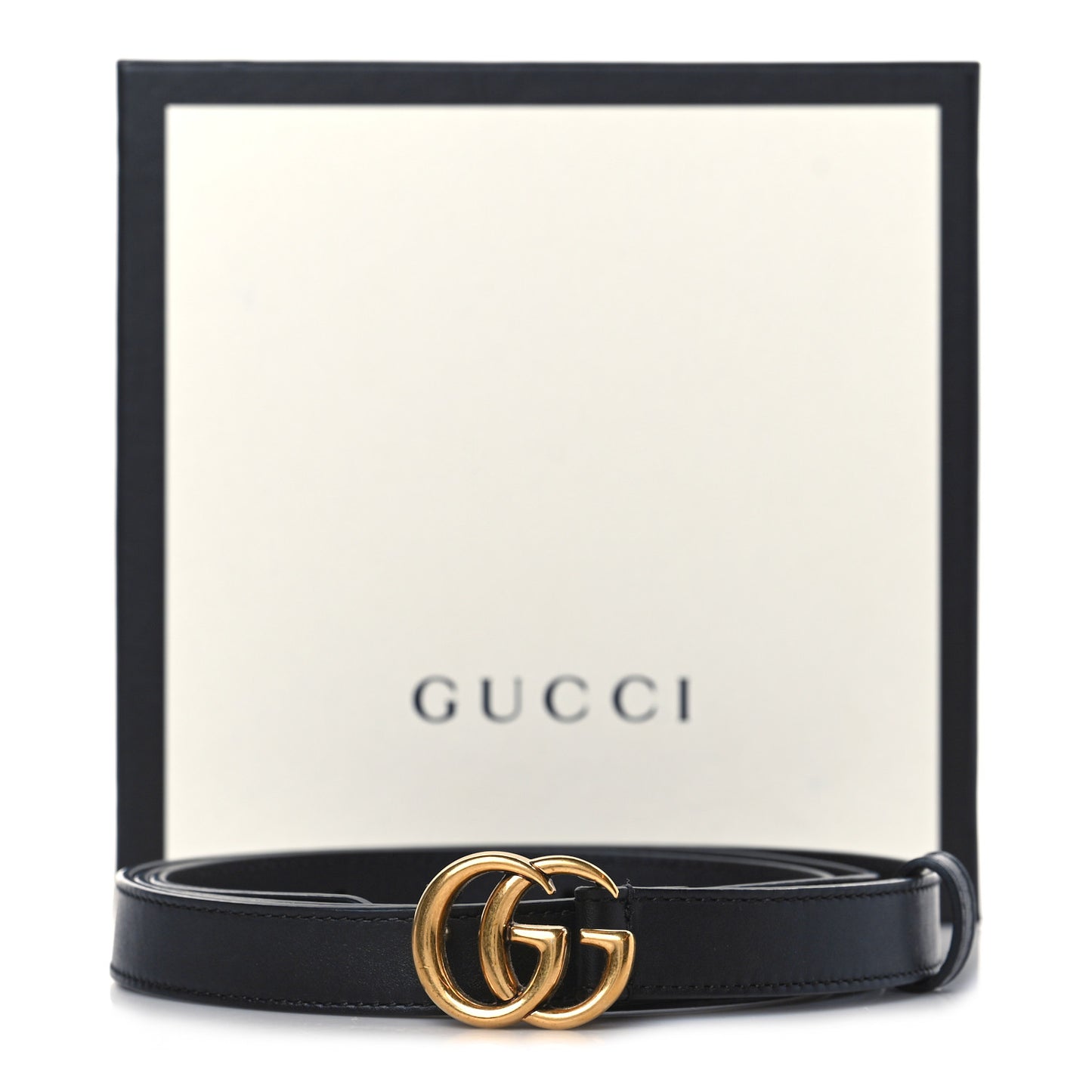 Calfskin Double G 20mm Belt 120 48 Black