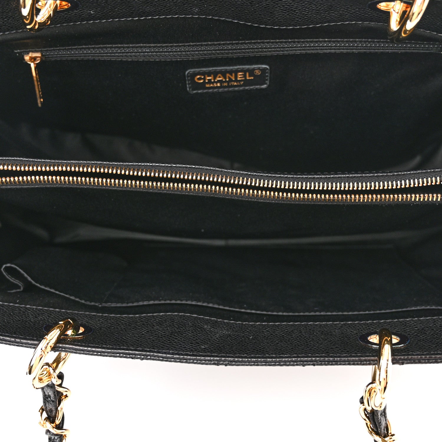 Chanel Caviar Quilted XL Grand Shopping Tote GST Black 5 of 11