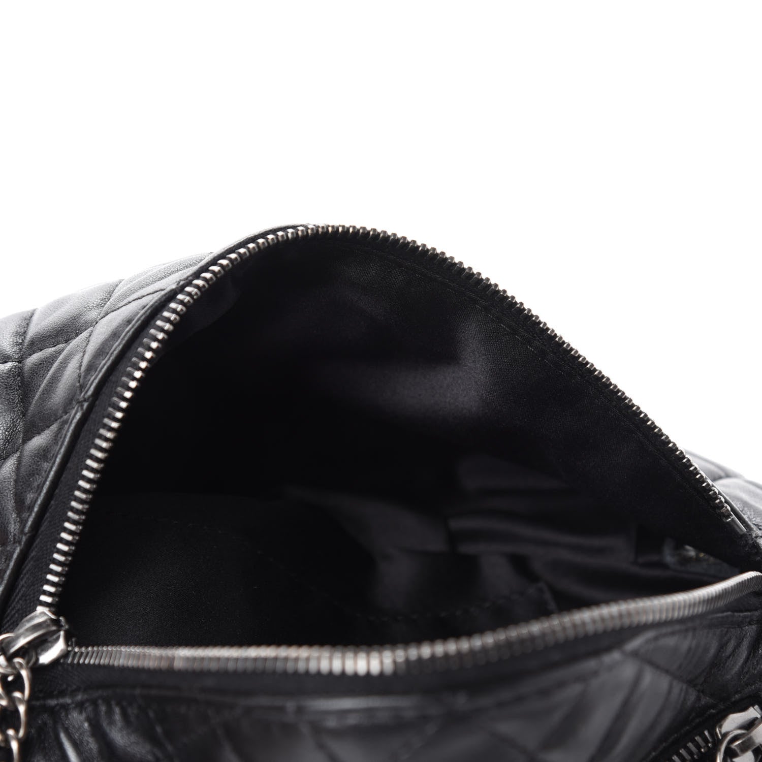 Chanel Lambskin Quilted Banane Waist Bag Fanny Pack Black 5 of 10