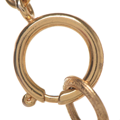 Chanel CC Double Heart Chain Pendant Necklace Gold 4 of 5