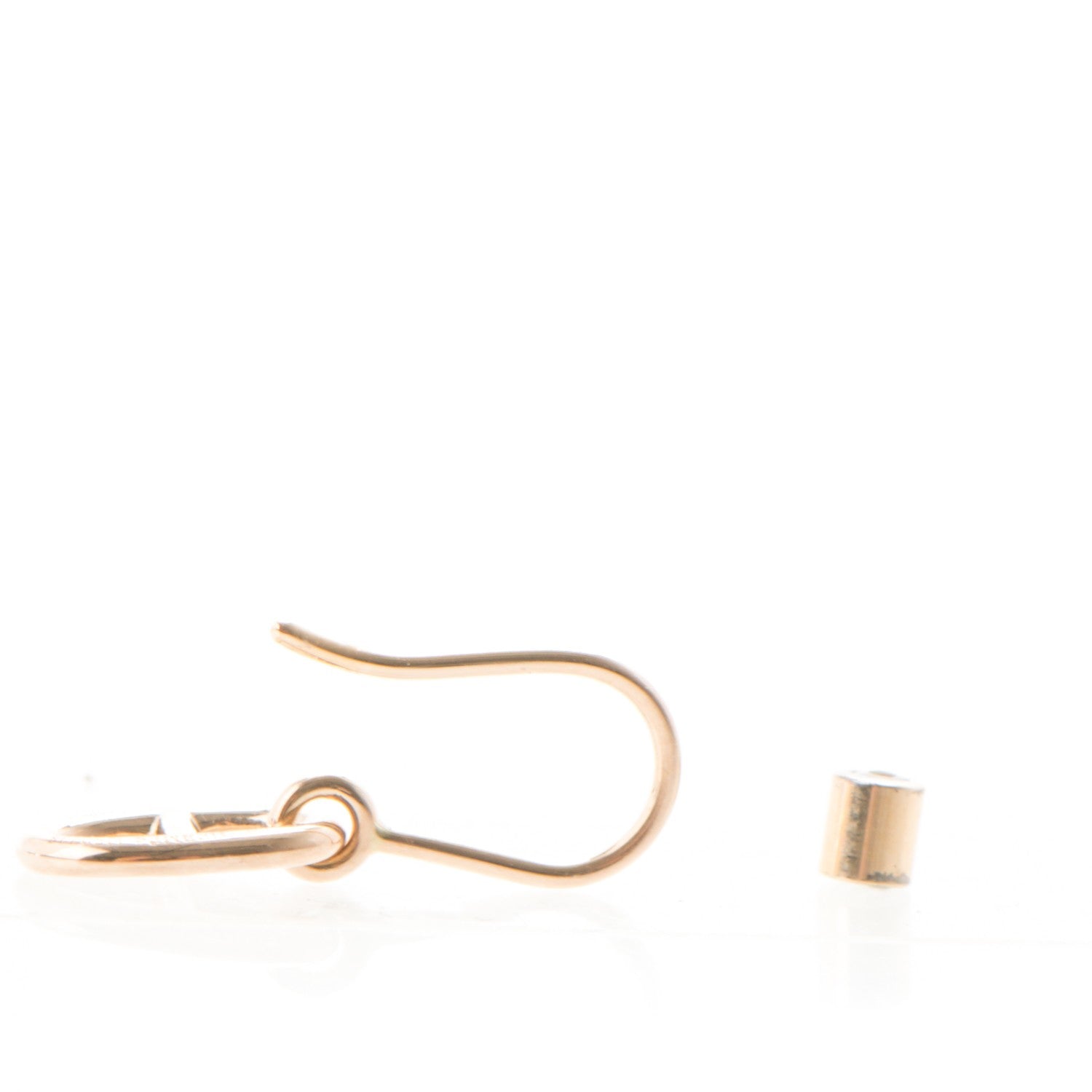 Hermes 18K Rose Gold Ronde Chaine d'Ancre Drop Earrings 3 of 4