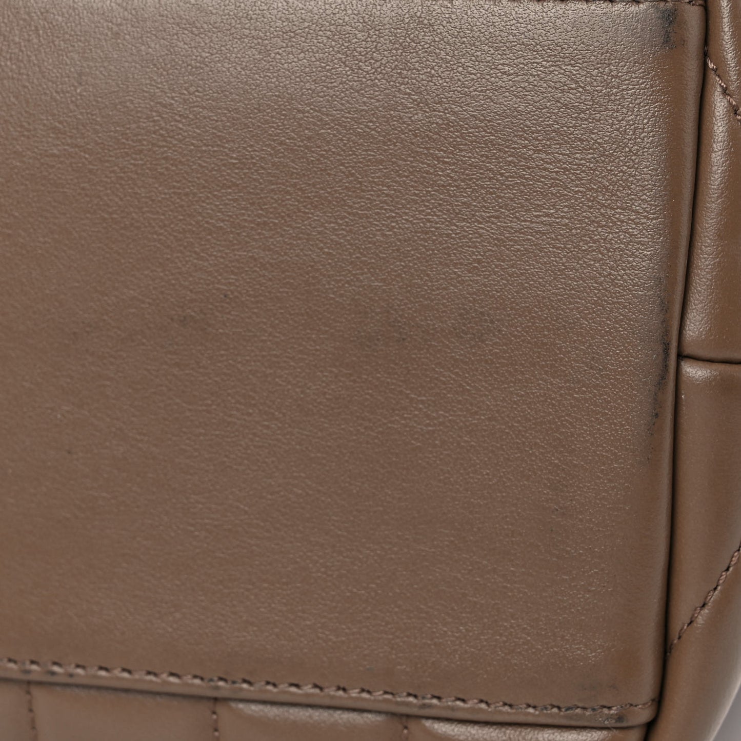 Calfskin Y Quilted Monogram Medium Loulou Chain Satchel Taupe