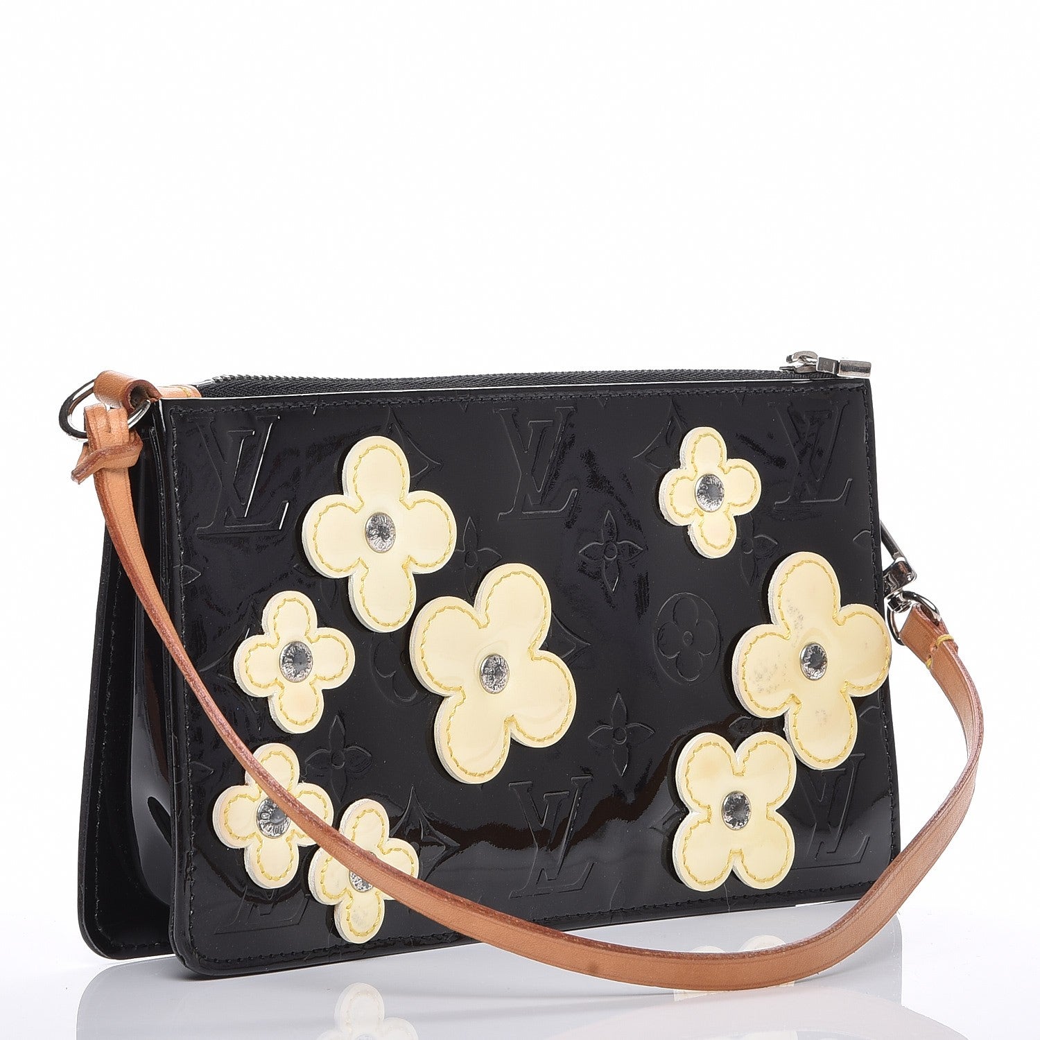 Louis Vuitton Vernis Lexington Fleurs Pochette Black 3 of 8