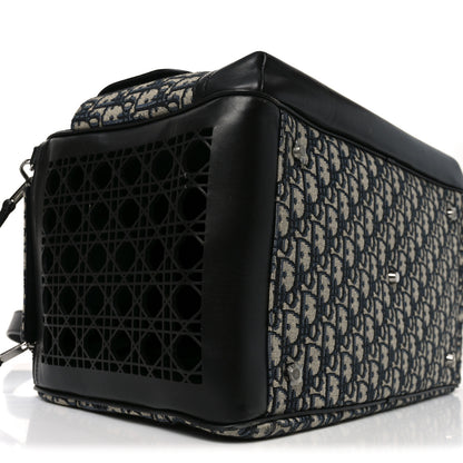 Christian Dior Oblique Calfskin Hit The Road Pet Carrier Blue 9 of 10
