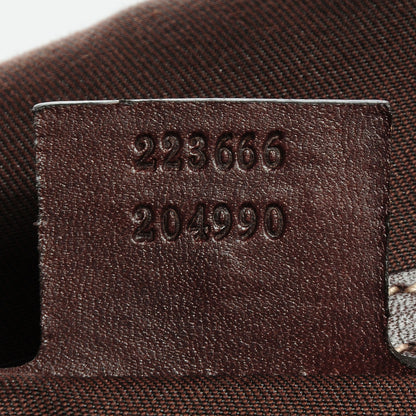 Gucci GG Plus Monogram Small Flap Messenger Bag Beige Dark Brown 6 of 7