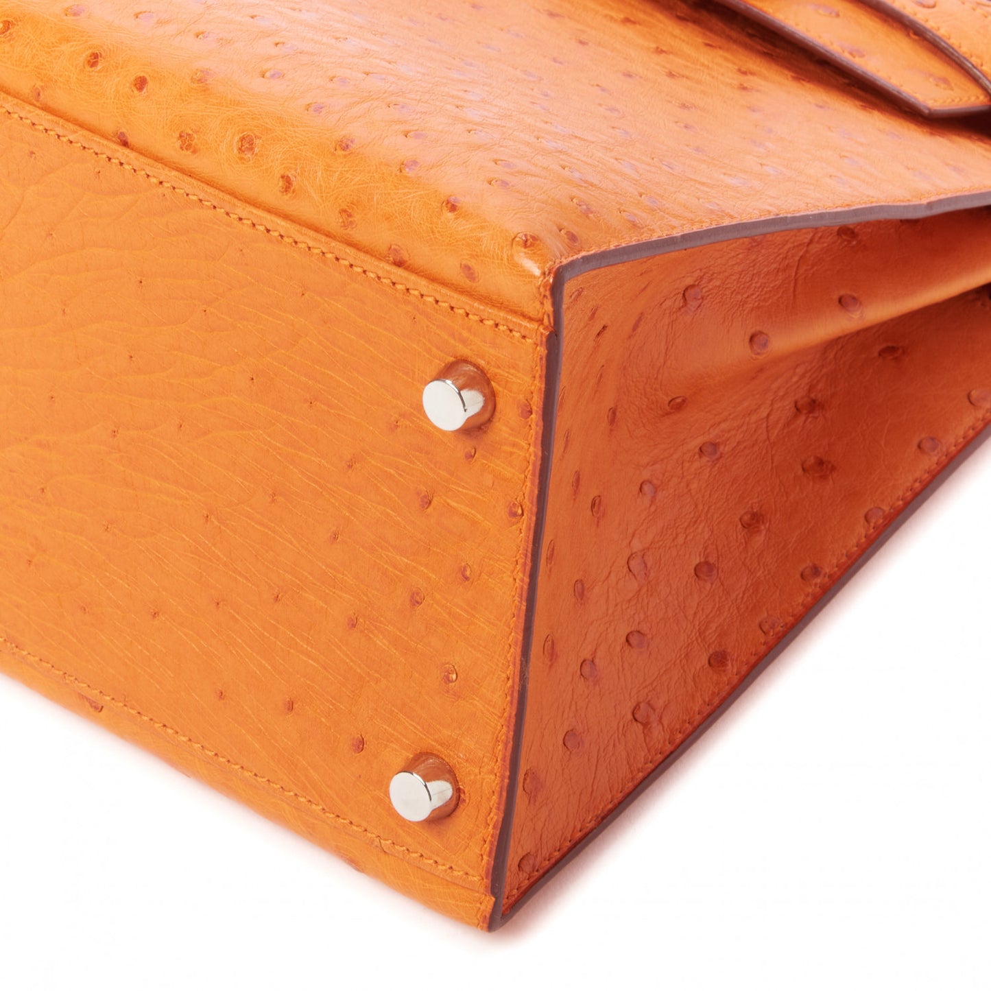 Ostrich Kelly Sellier 32 Orange