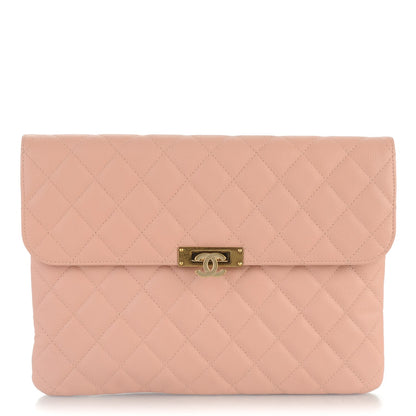 Chanel Caviar Quilted Medium Golden Class Pouch Light Pink 1 of 7