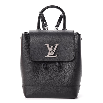 Louis Vuitton Calfskin Lockme Mini Backpack Black 1 of 15