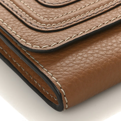 Chloe Calfskin Marcie Continental Flap Wallet Nut 7 of 8