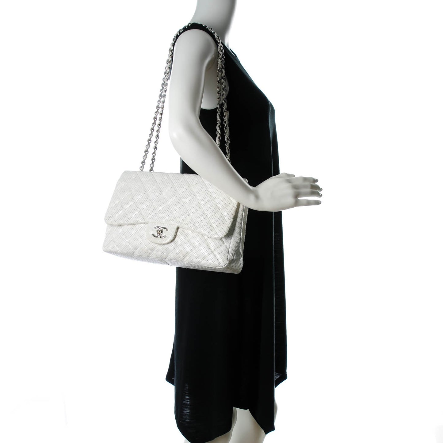 Lambskin Perforated Jumbo Single Flap White