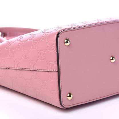 Gucci Guccissima Signature Small Zippered Bucket Tote Rose Baby Candy 8 of 10