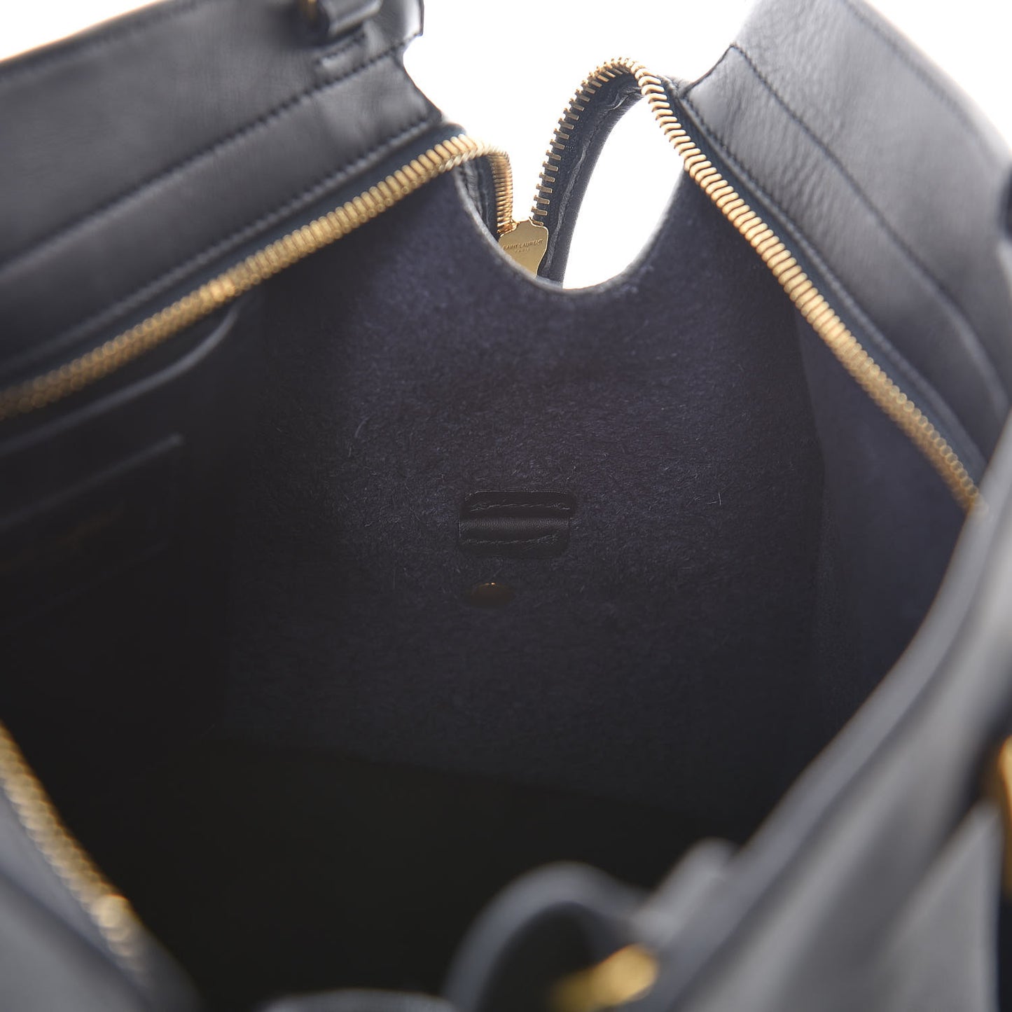 Calfskin Small Classic Y Cabas Navy Blue