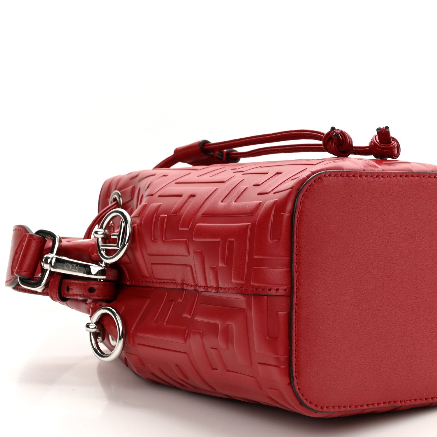 Fendi Vitello Liberty F is Fendi FF 1974 Embossed Mini Mon Tresor Bucket Bag Fragola 10 of 11