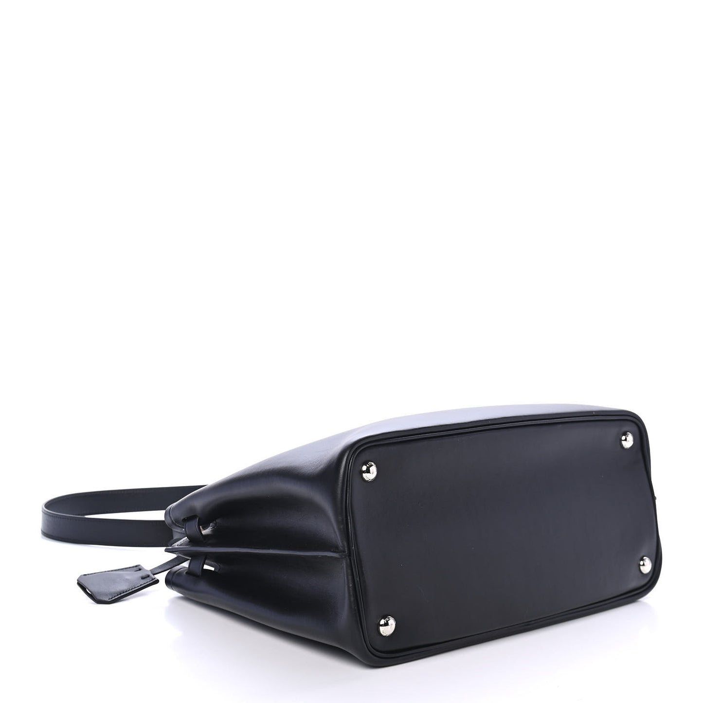 City Calf Saffiano Bi-Color Top Handle Tote Black Cammeo