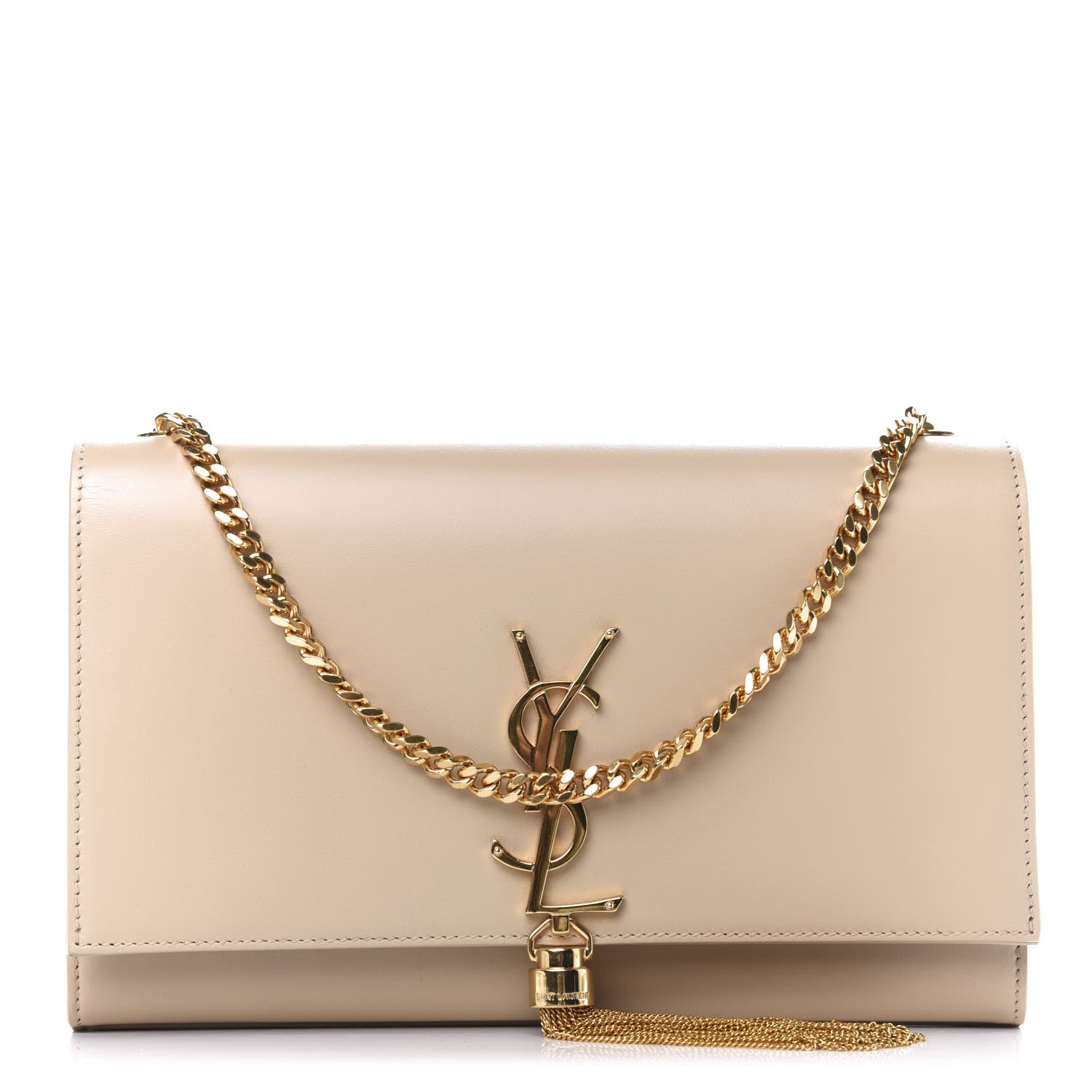 Saint Laurent Smooth Calfskin Medium Classic Monogram Kate Tassel Satchel Nude Powder 1 of 11