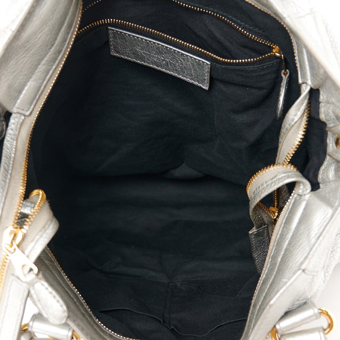 Metallic Agneau Giant 12 Gold Hardware Velo Gris Aluminum