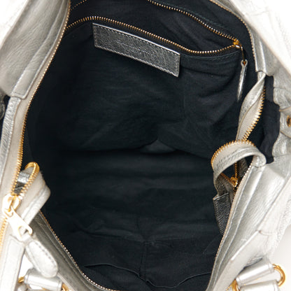 Balenciaga Metallic Agneau Giant 12 Gold Hardware Velo Gris Aluminum 6 of 12
