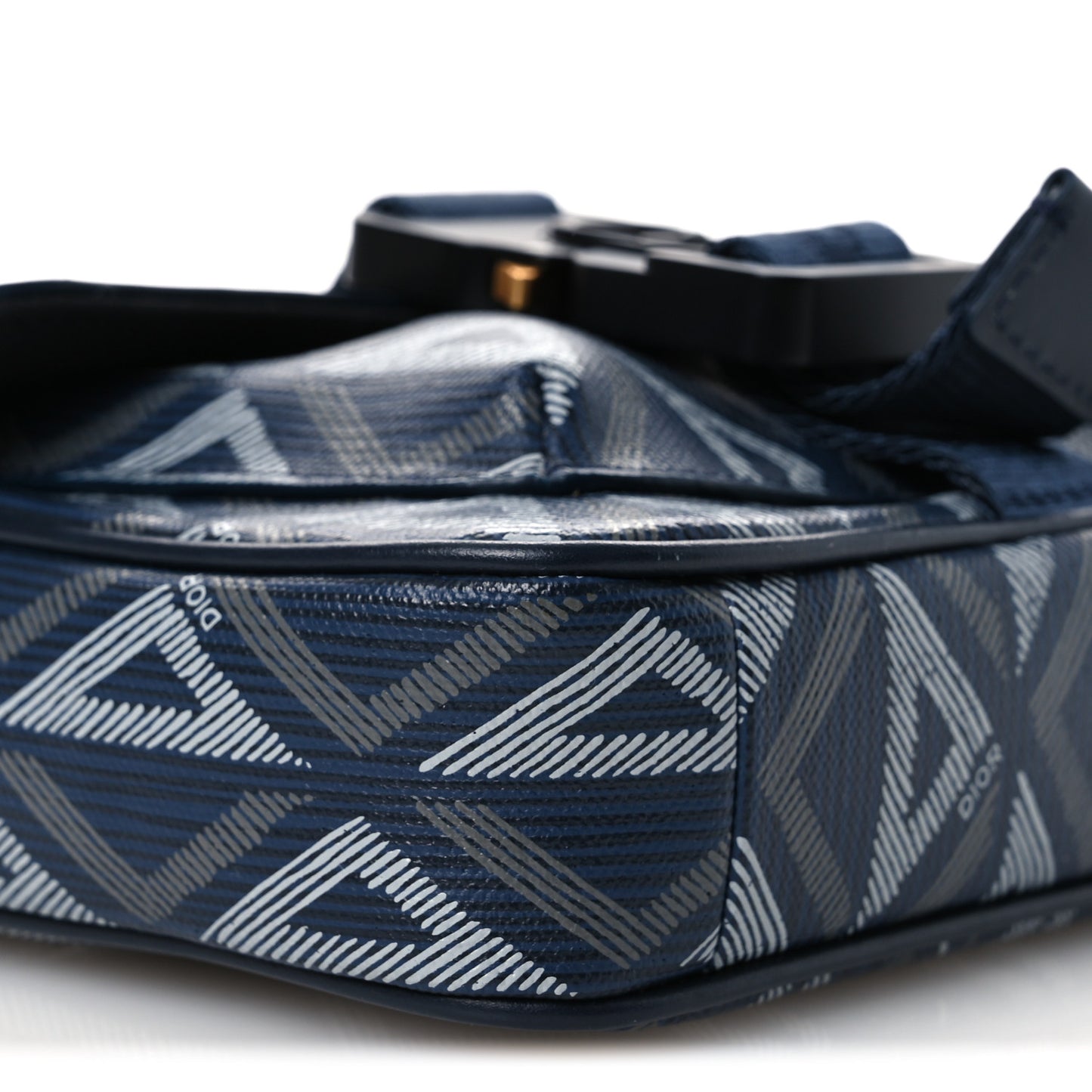 Coated Canvas CD Diamond Mini Hit The Road Bag Navy Blue