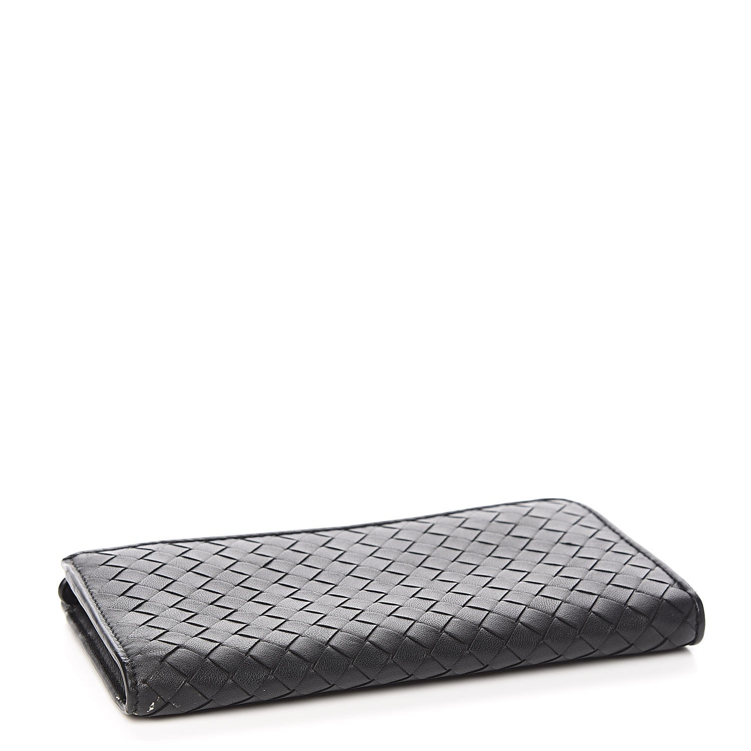Bottega Veneta Nappa Intrecciato Half Zip Around Wallet Black 4 of 7