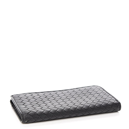 Bottega Veneta Nappa Intrecciato Half Zip Around Wallet Black 4 of 7