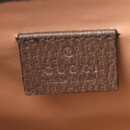 Gucci Monogram Jumbo GG Textured Dollar Calfskin Mini Diana Tote Bag Camel Ebony New Acero 6 of 10