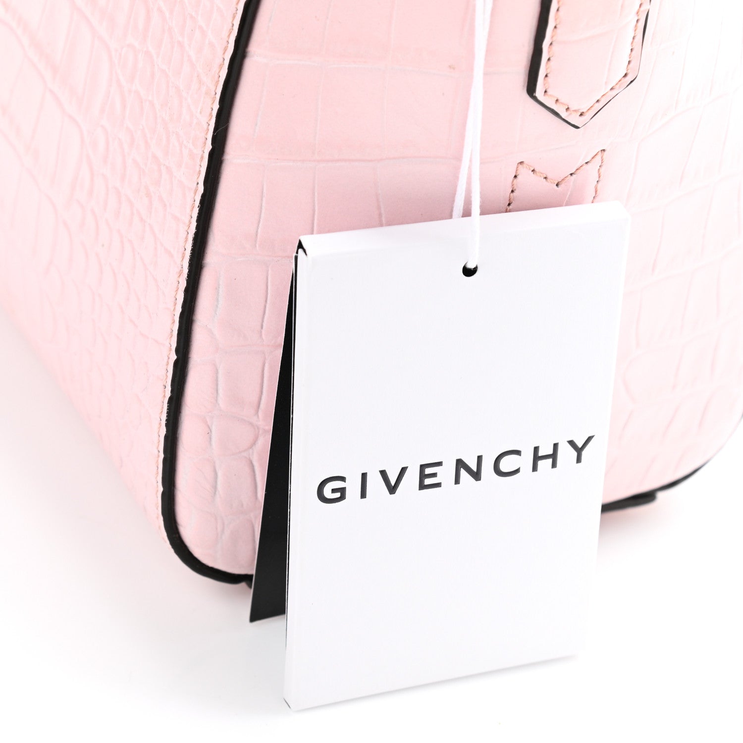 Givenchy Calfskin Crocodile Embossed Mini Antigona Pink 10 of 10