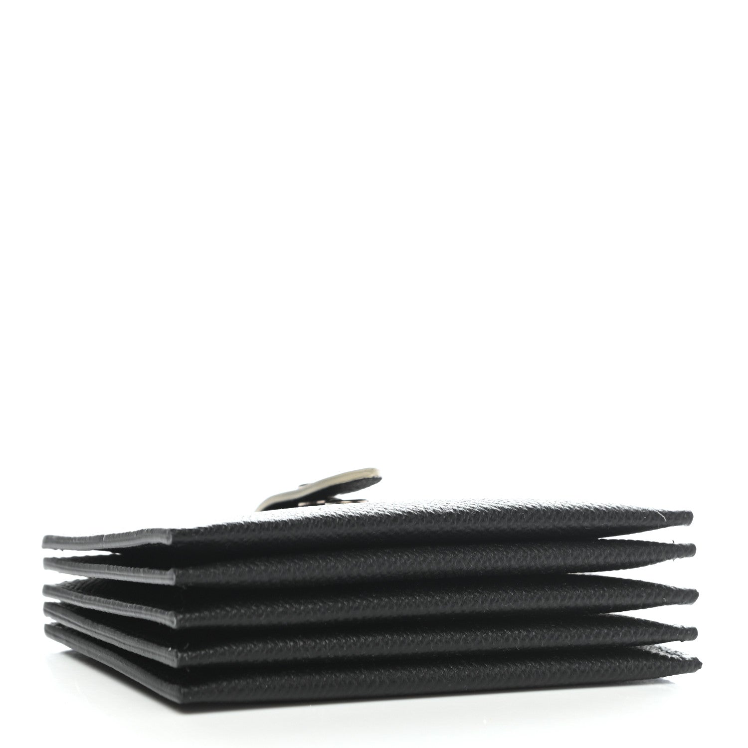 Celine Grained Shiny Calfskin Accordion Card Holder Black Chalk 4 of 7
