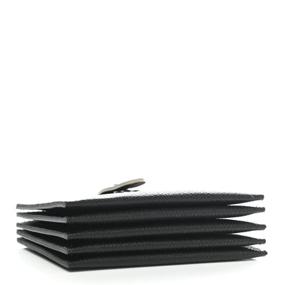 Celine Grained Shiny Calfskin Accordion Card Holder Black Chalk 4 of 7