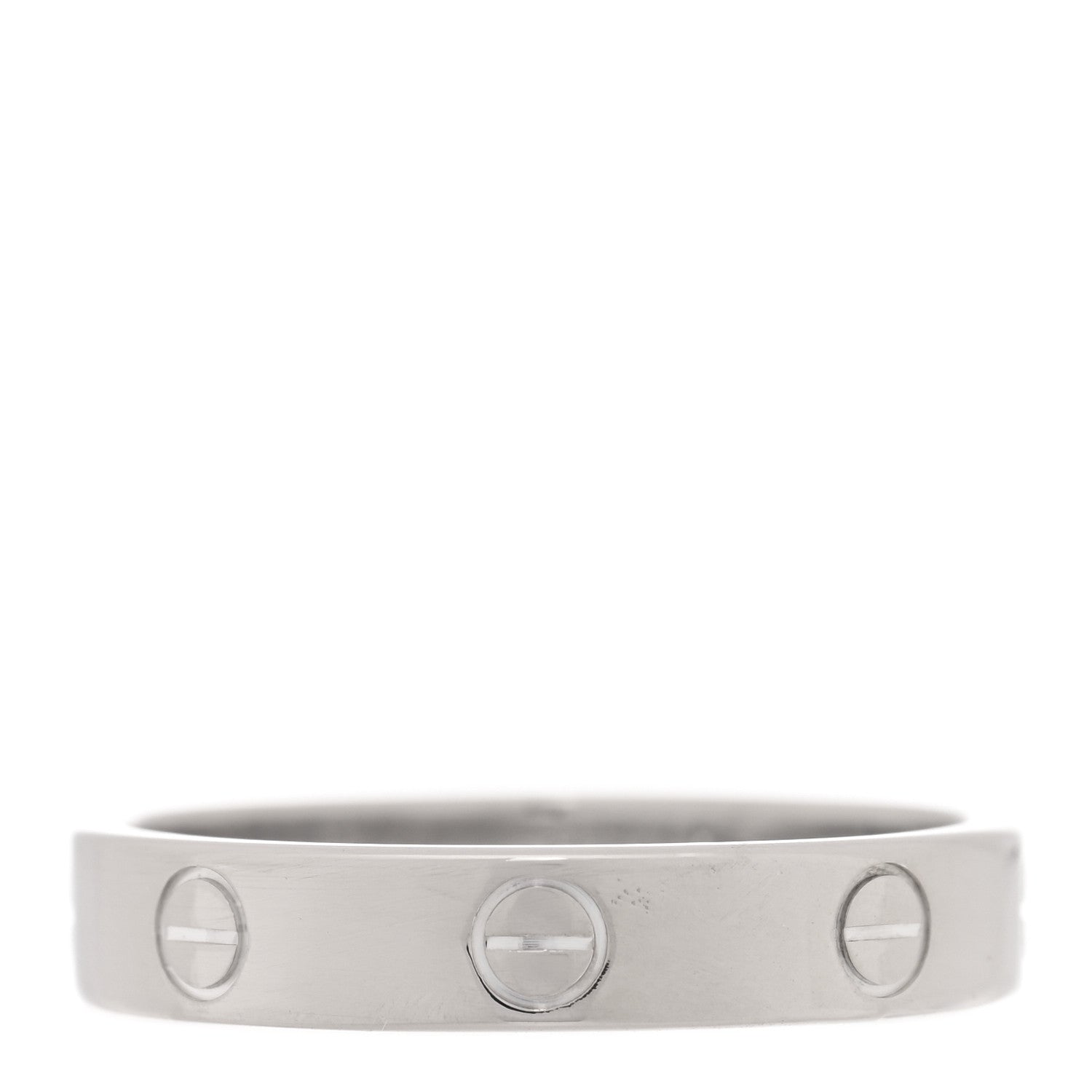 Cartier 18K White Gold 3.5mm LOVE Wedding Band Ring 57 8 3 of 3