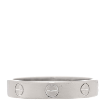 Cartier 18K White Gold 3.5mm LOVE Wedding Band Ring 57 8 3 of 3