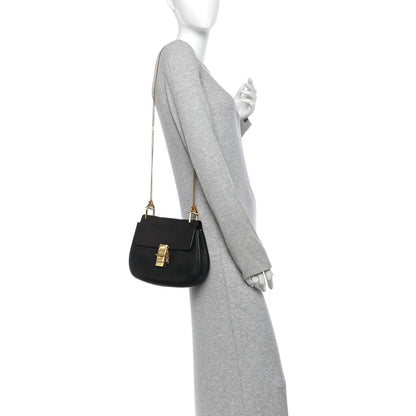 Chloe Grained Lambskin Drew Shoulder Bag Black 2 of 10