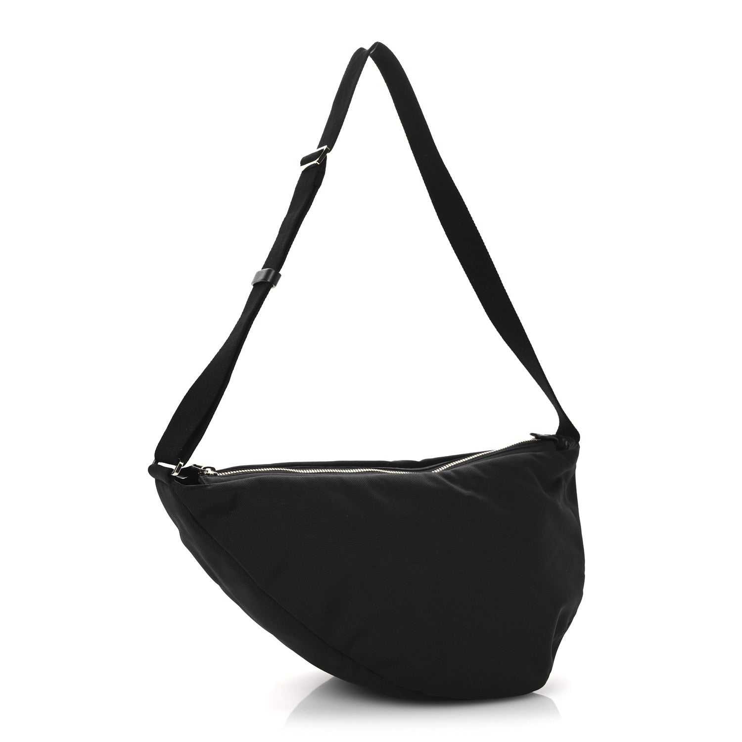The Row Nylon Small Slouchy Banana Bag Black 3 of 11