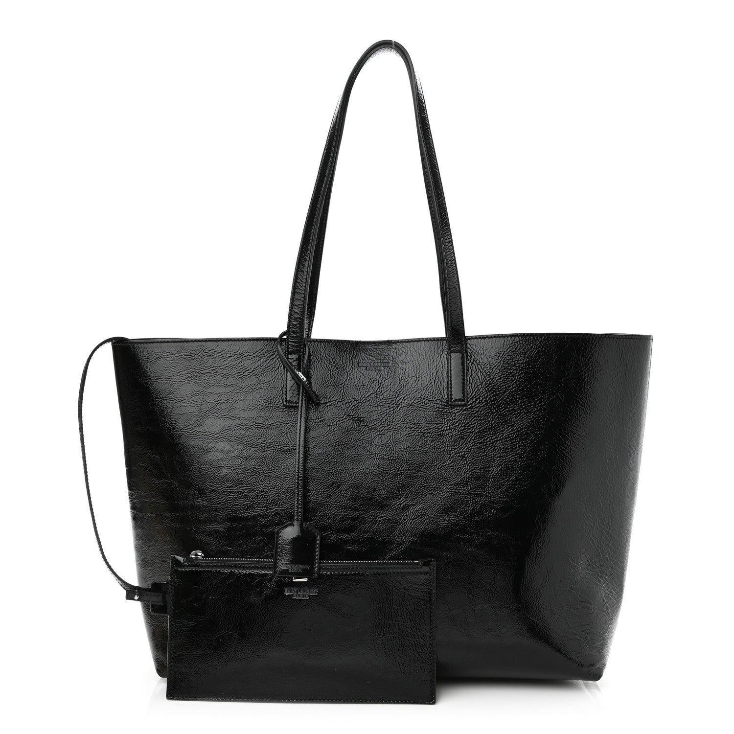 Saint Laurent Patent Calfskin Large Shopping Tote Black 1 of 14
