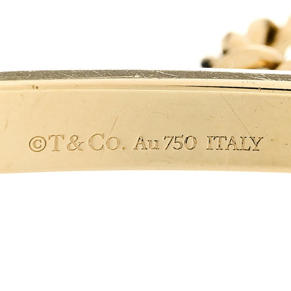 Tiffany 18K Yellow Gold Diamond Micro Link ID Chain Bracelet 3 of 4