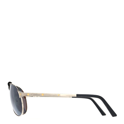 Cartier Santos Dumont Aviator Sunglasses Silver 3 of 9