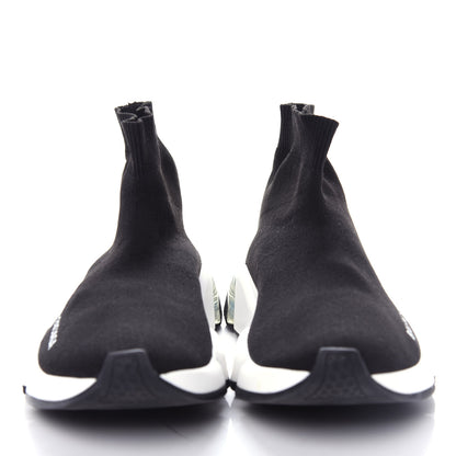 Balenciaga Neoprene Knit Womens Speed Clear Sole Sneakers 36 Black White 5 of 11