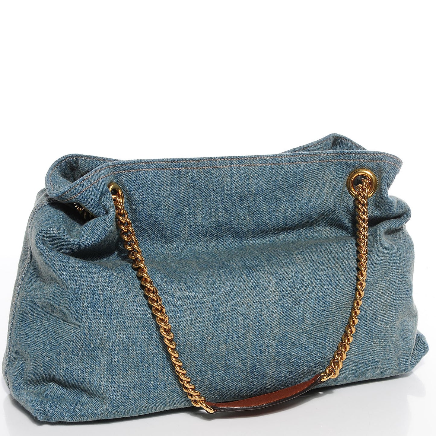 Denim Medium Soho Chain Shoulder Bag Blue