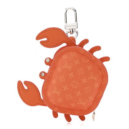 Louis Vuitton Monogram Crab Bag Charm Orange 1 of 5