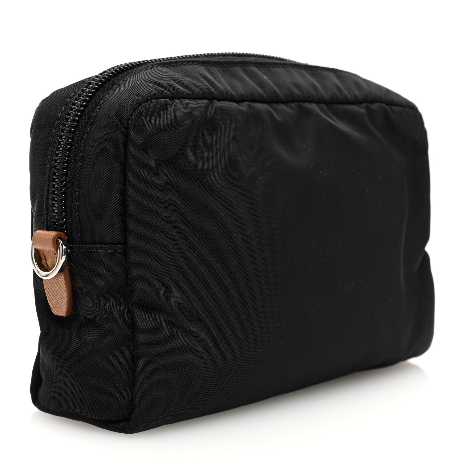 Prada Re-Nylon Saffiano Travel Pouch Black Caramel 3 of 6