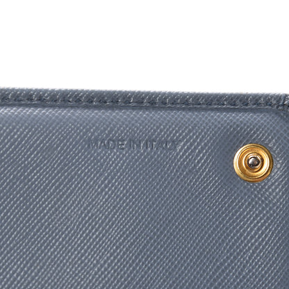 Prada Saffiano Metal Continental Flap Travel Wallet Astrale 10 of 19