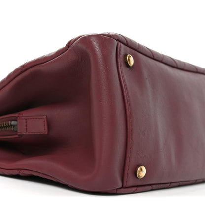 Chanel Calfskin Quilted Small CC Crown Tote Burgundy 9 of 10