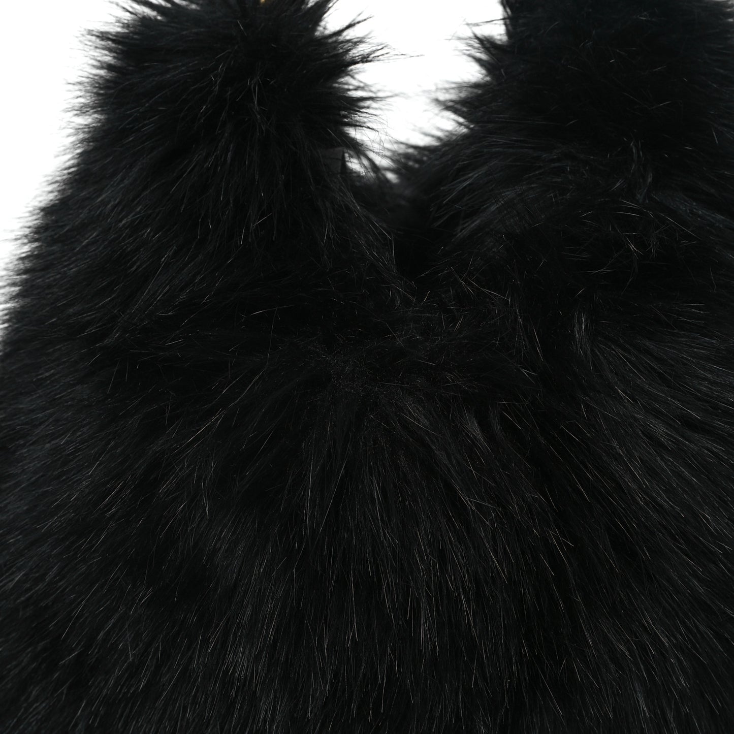 Faux Fur Large Bianca Hobo Black