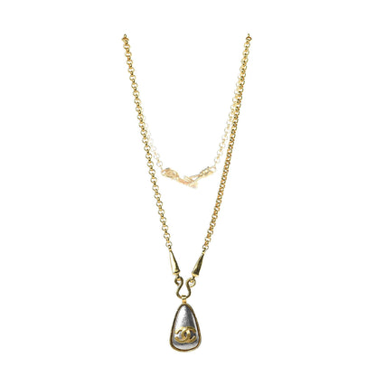 Chanel CC Pendant Chain Necklace Gold 3 of 7